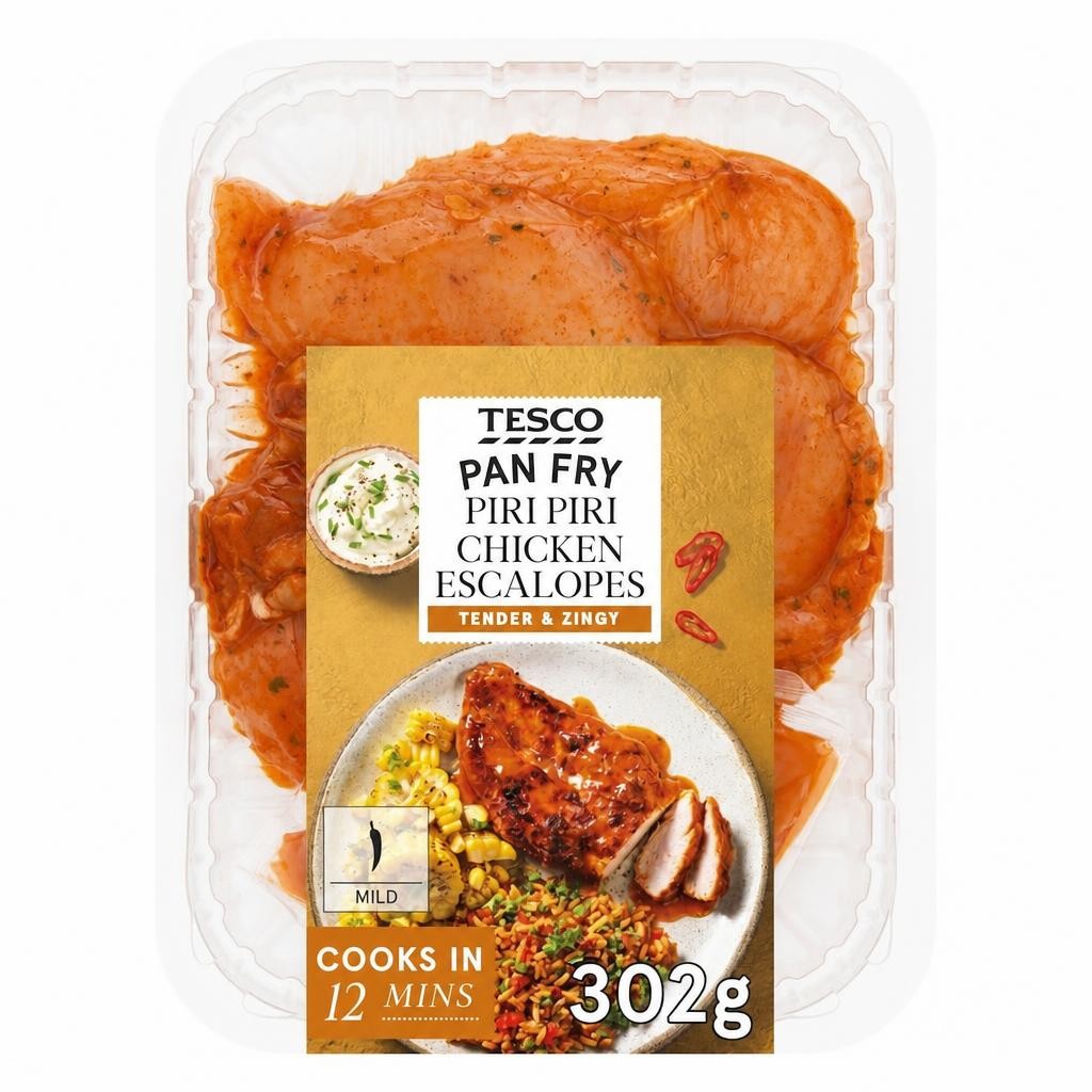 Tesco Piri Piri Chicken Escalopes 302G