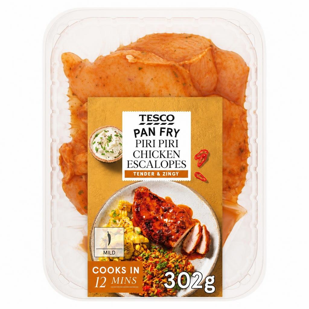 Tesco Piri Piri Chicken Escalopes 302G
