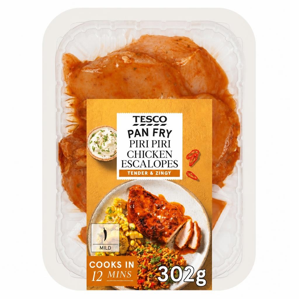 Tesco Piri Piri Chicken Escalopes 302G