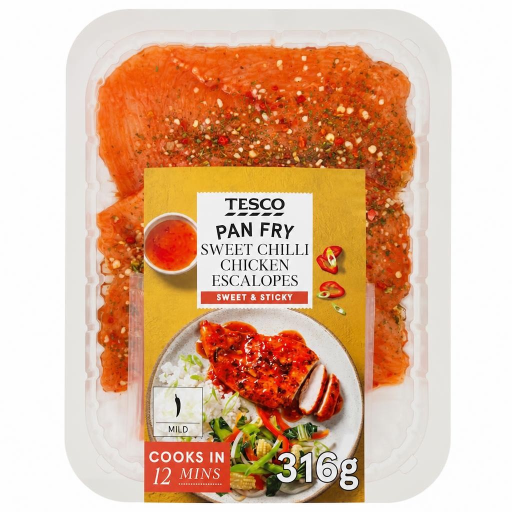 Tesco Sweet Chilli Chicken Escalopes 316G
