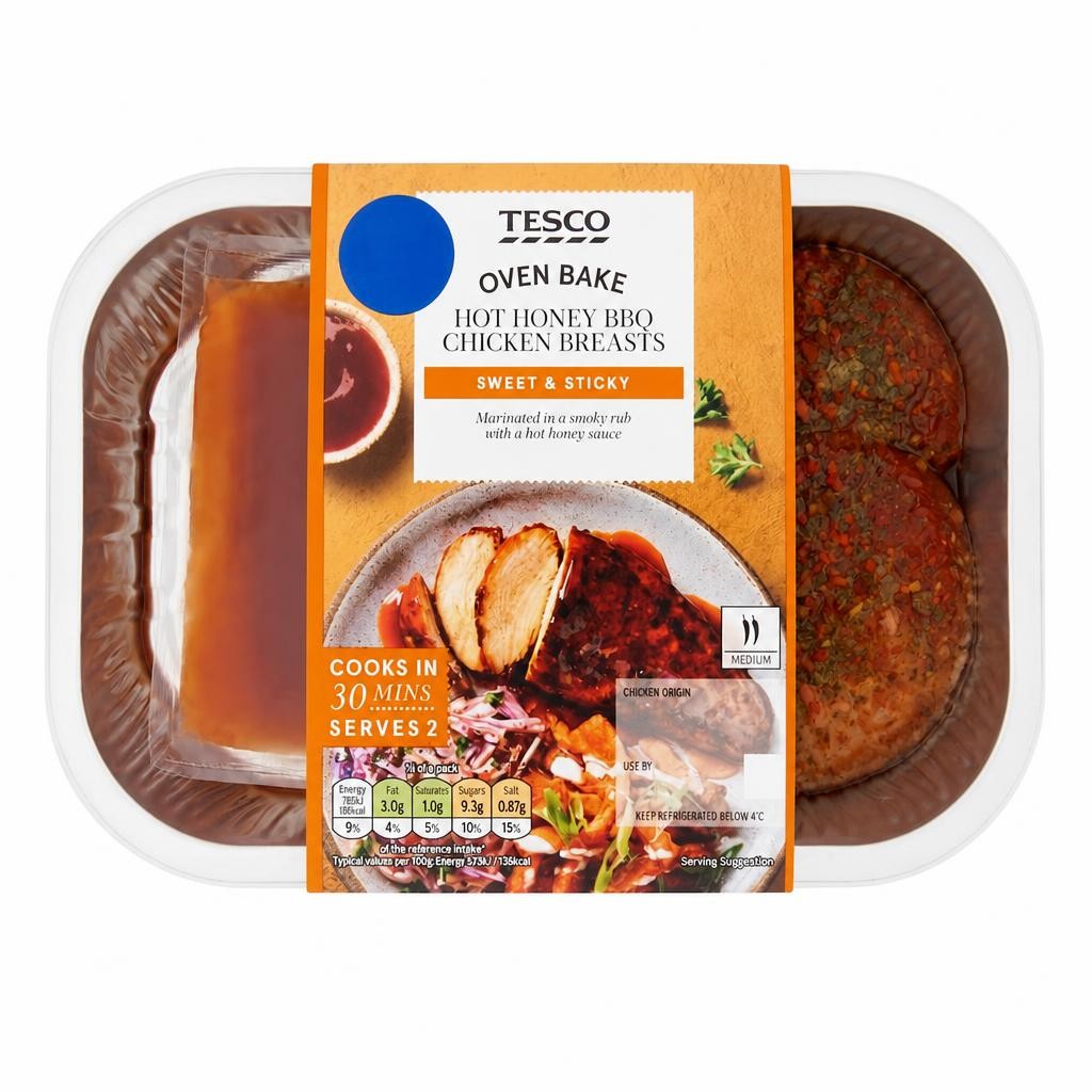 Tesco Hot Honey BBQ Chicken Breasts 316g