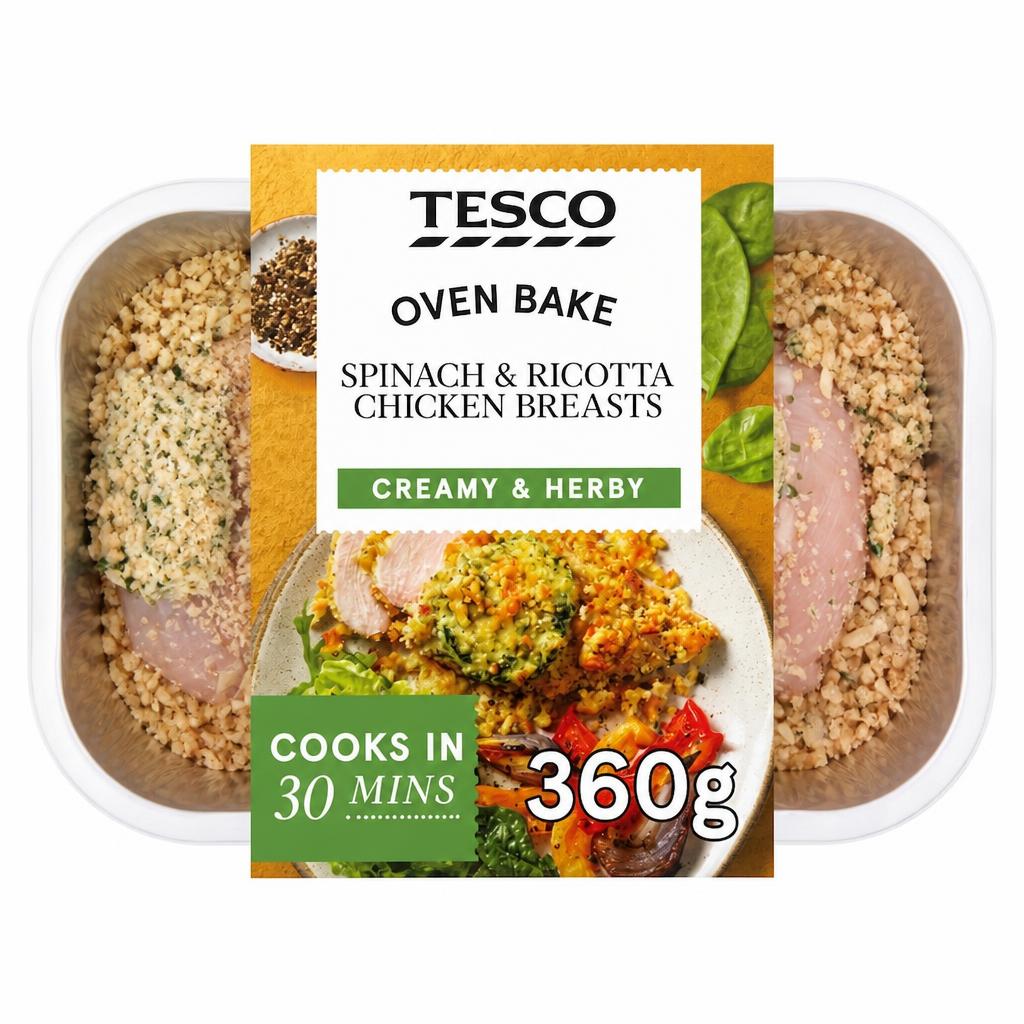 Tesco Spinach and Ricotta Chicken Breasts 360g