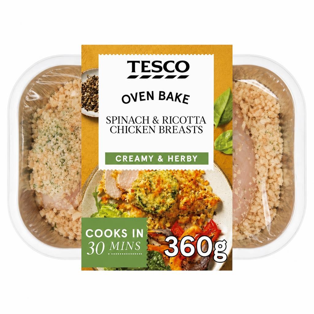 Tesco Spinach and Ricotta Chicken Breasts 360g