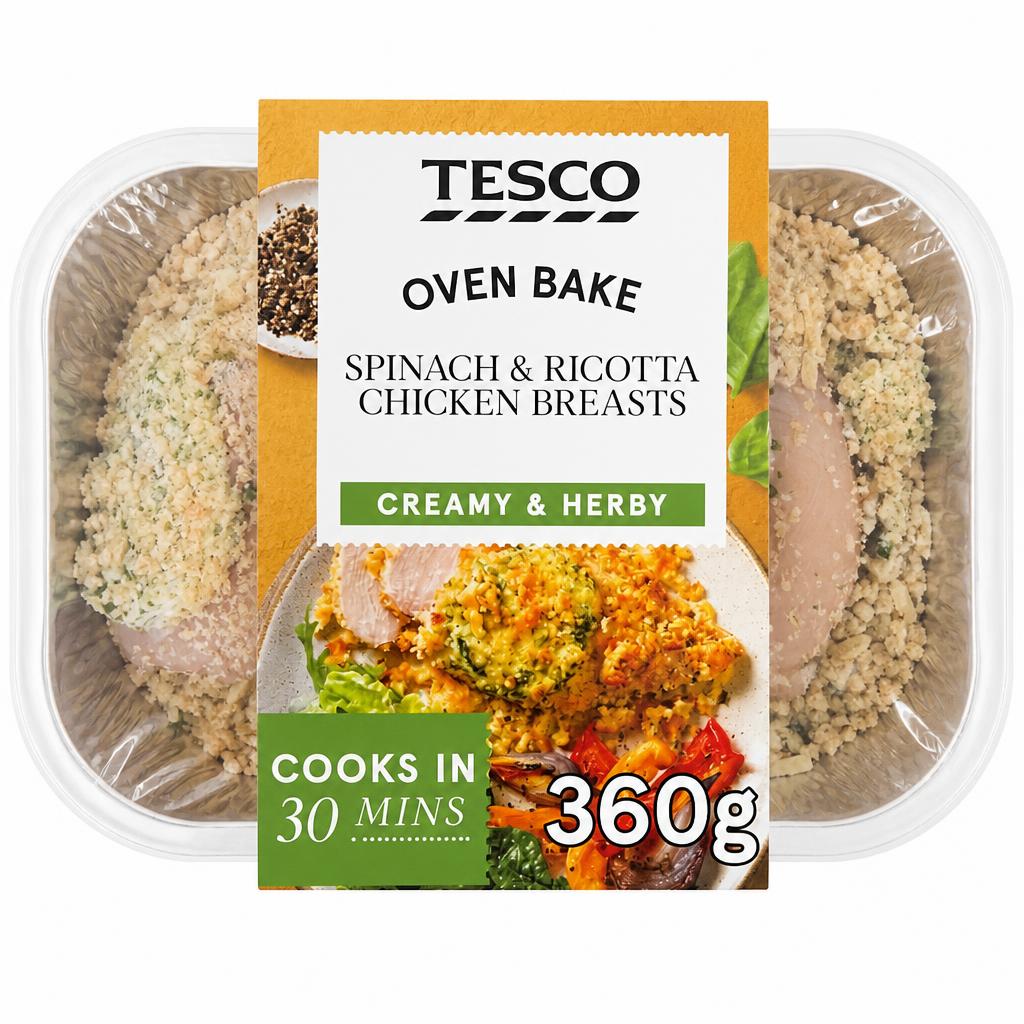 Tesco Spinach and Ricotta Chicken Breasts 360g