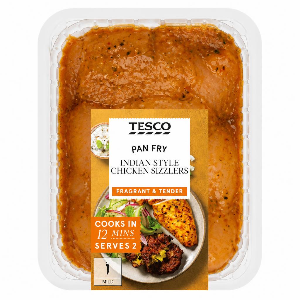 Tesco Pan Fry Indian Style Chicken Sizzlers 332g