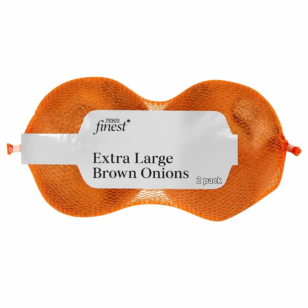 Tesco Finest Extra Large Brown Onions 2 Pack