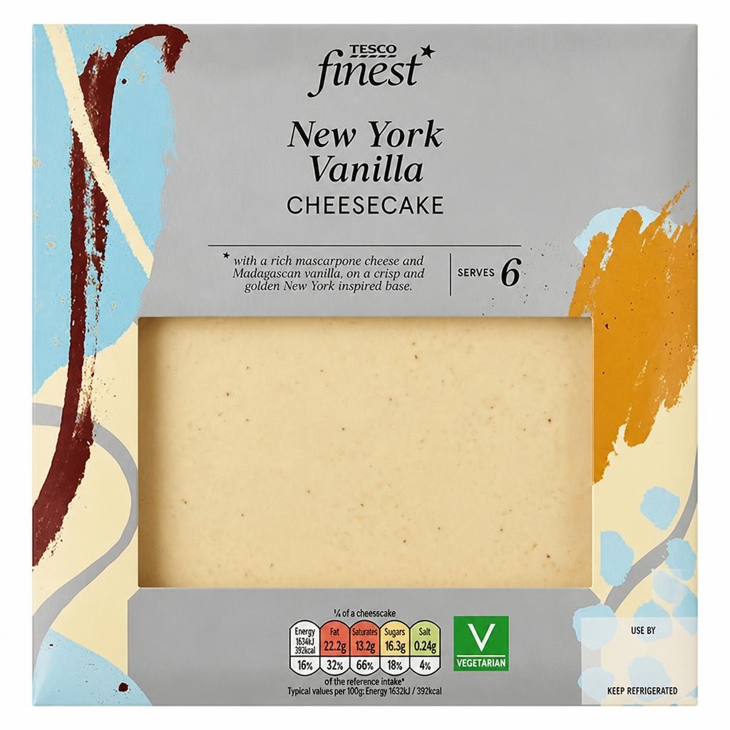 Tesco Finest New York Vanilla Cheesecake 500g