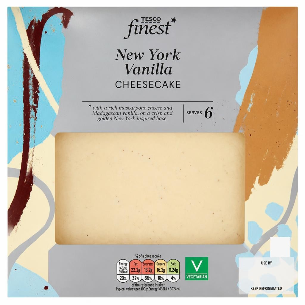 Tesco Finest New York Vanilla Cheesecake 500g