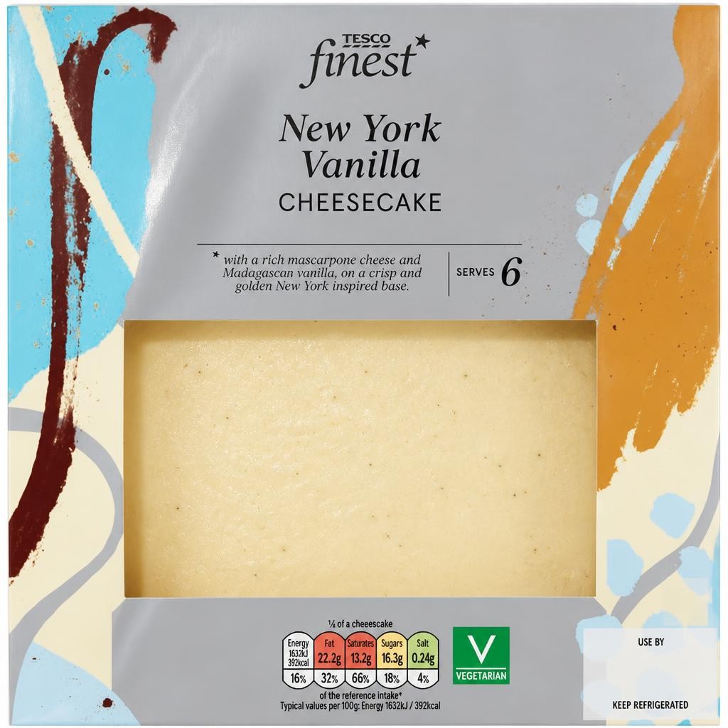 Tesco Finest New York Vanilla Cheesecake 500g