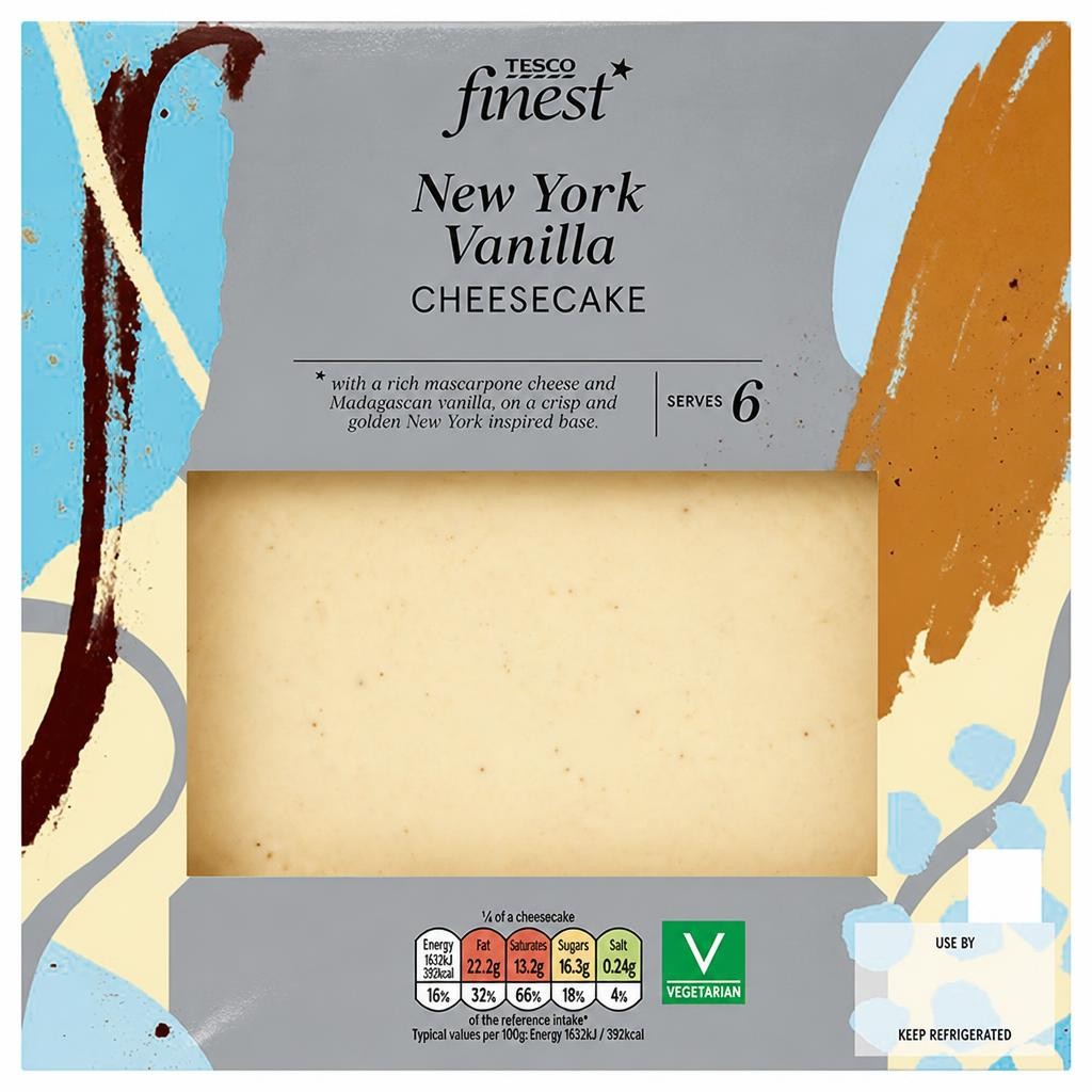 Tesco Finest New York Vanilla Cheesecake 500g