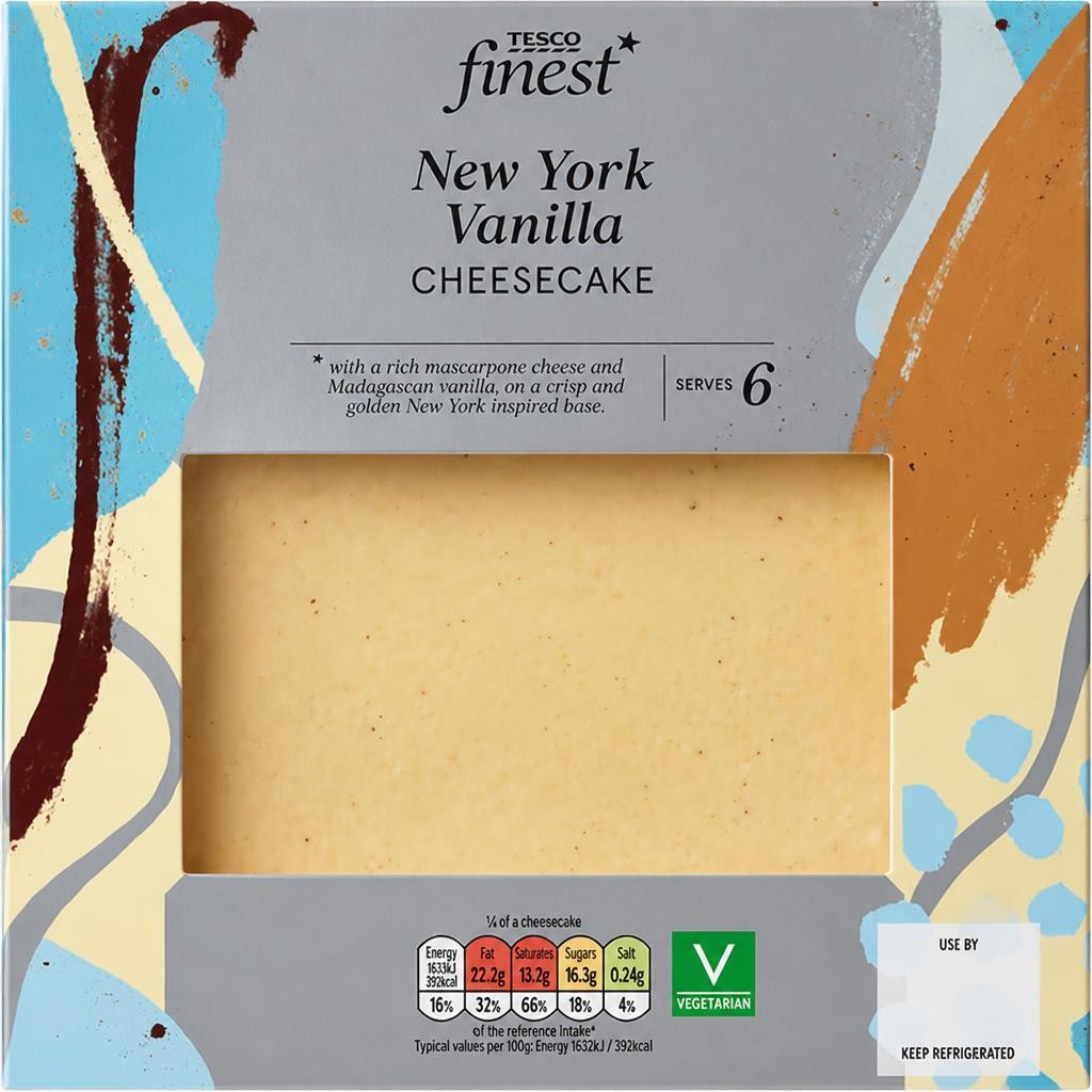 Tesco Finest New York Vanilla Cheesecake 500g
