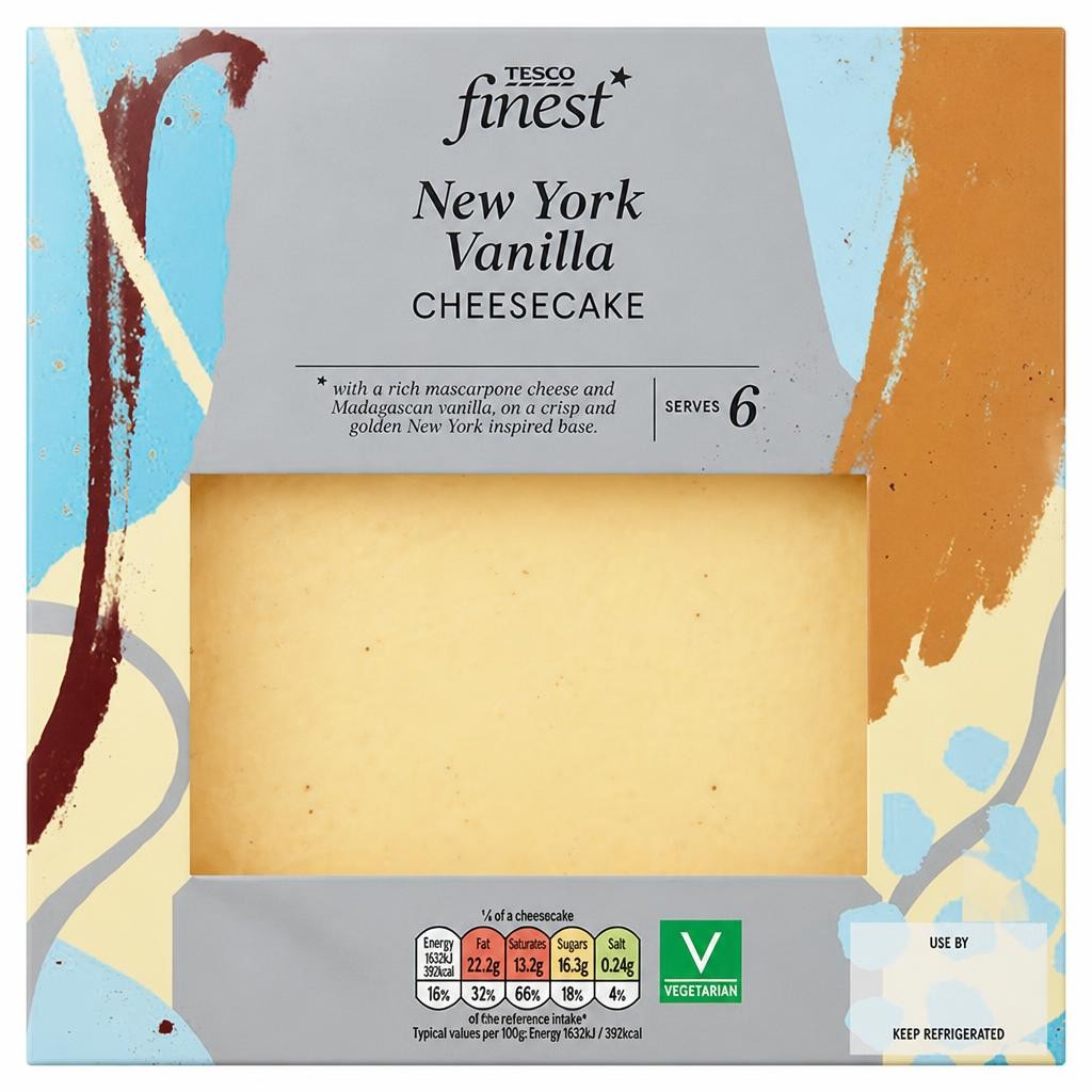 Tesco Finest New York Vanilla Cheesecake 500g
