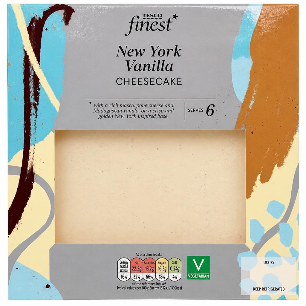 Tesco Finest New York Vanilla Cheesecake 500g
