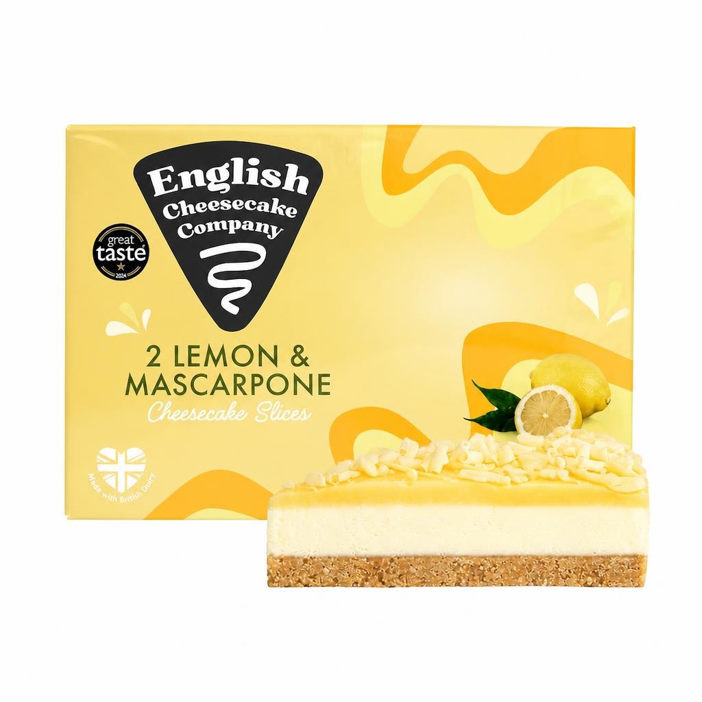 English Cheesecake Company 2 Lemon & Mascarpone Cheesecake Slices 180g