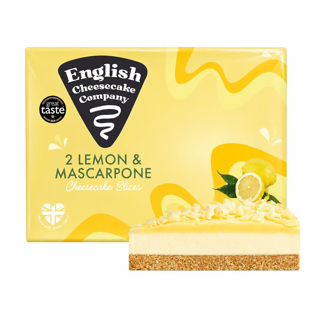 English Cheesecake Company 2 Lemon & Mascarpone Cheesecake Slices 180g