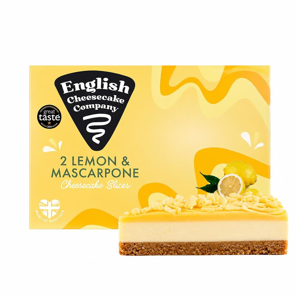 English Cheesecake Company 2 Lemon & Mascarpone Cheesecake Slices 180g