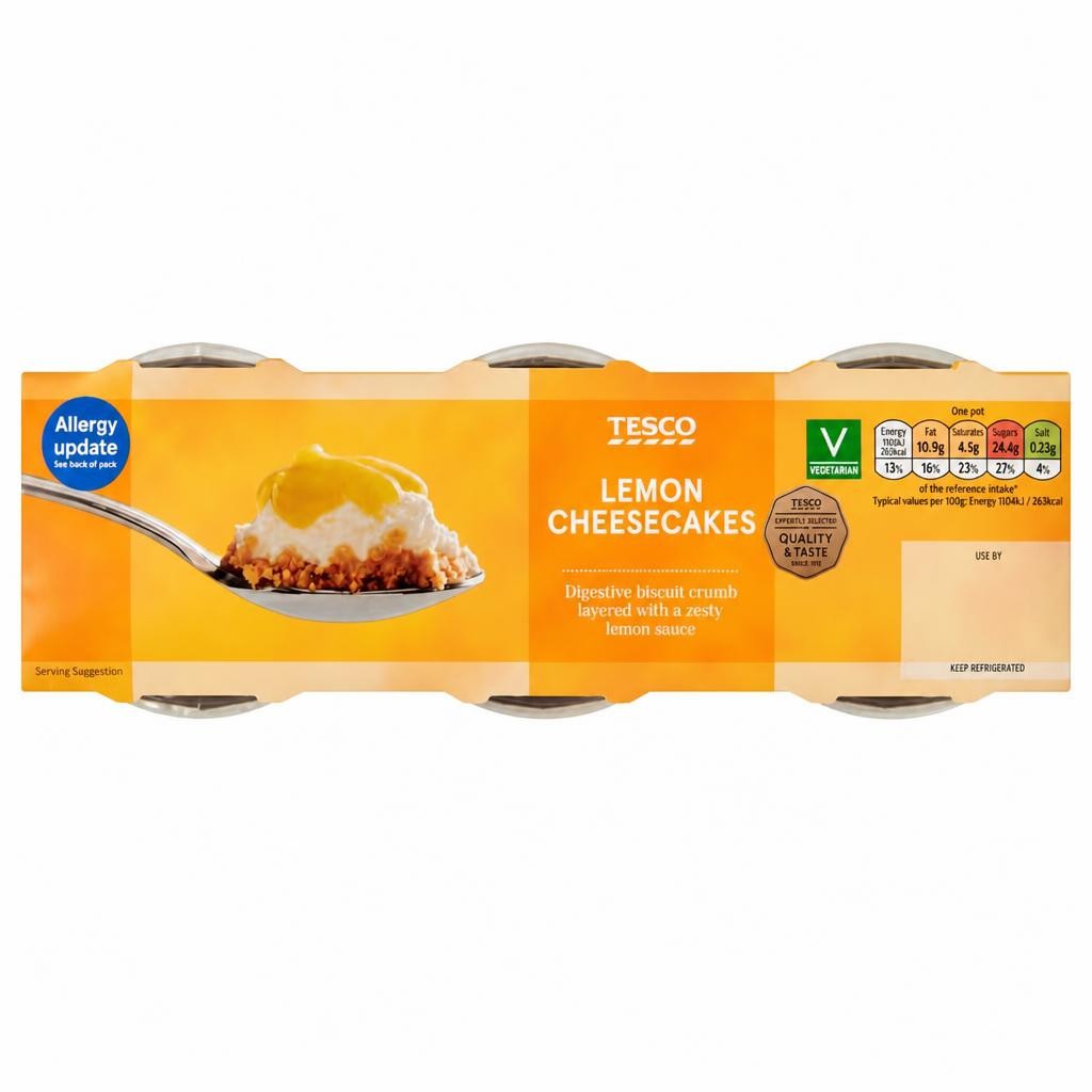 Tesco Lemon Cheesecakes 3 x 100g