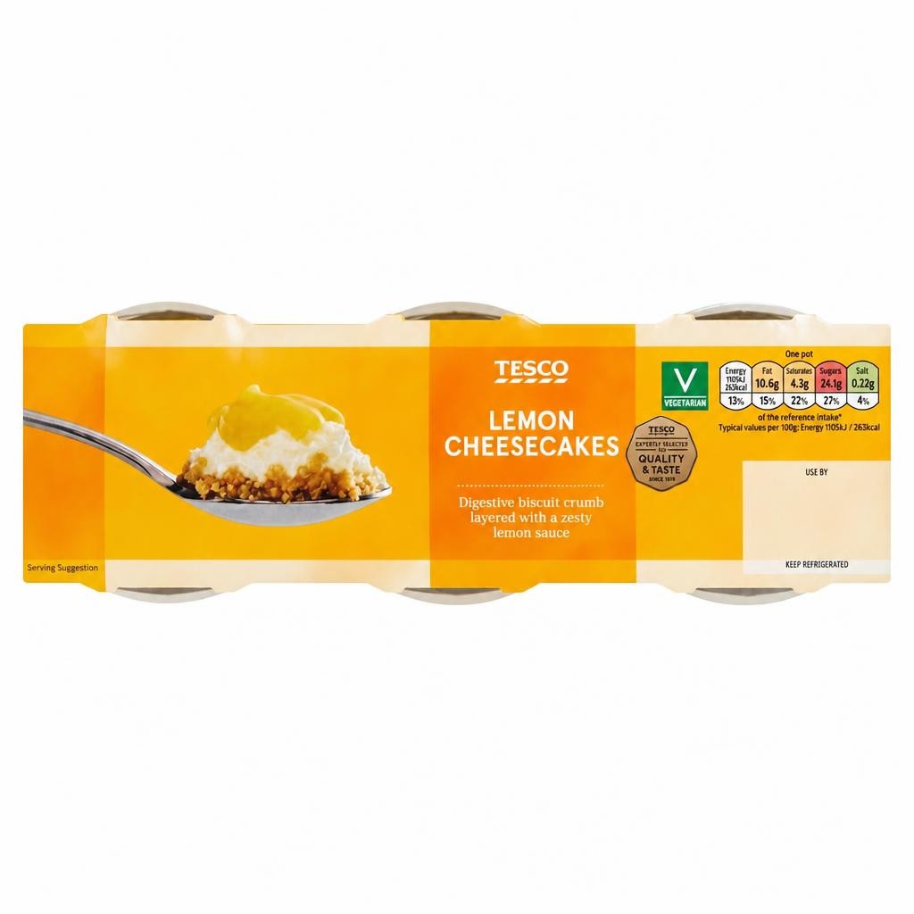 Tesco Lemon Cheesecakes 3 x 100g