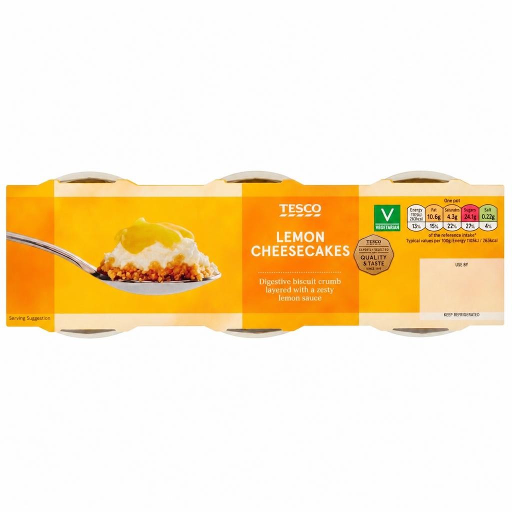 Tesco Lemon Cheesecakes 3 x 100g
