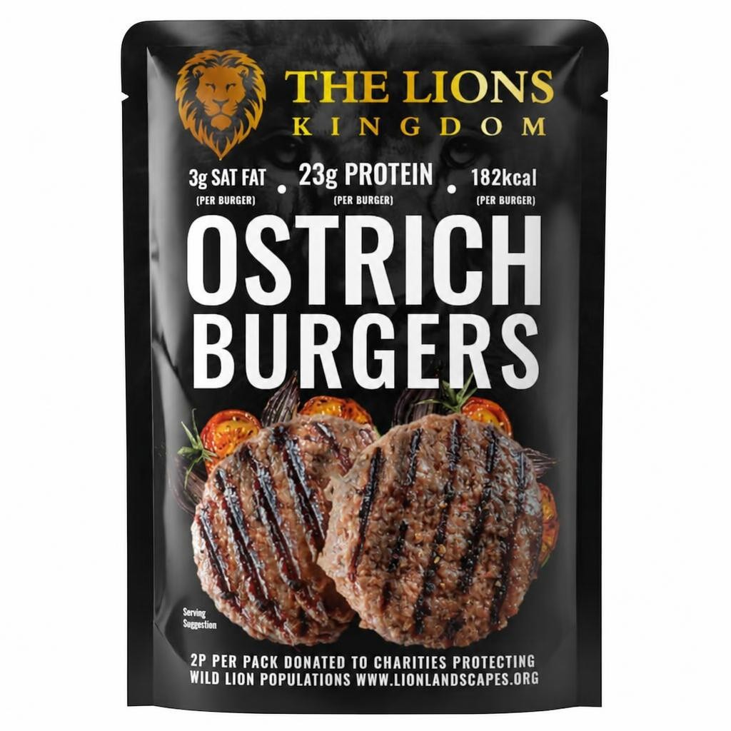THE LIONS KINGDOM OSTRICH BURGERS 240G
