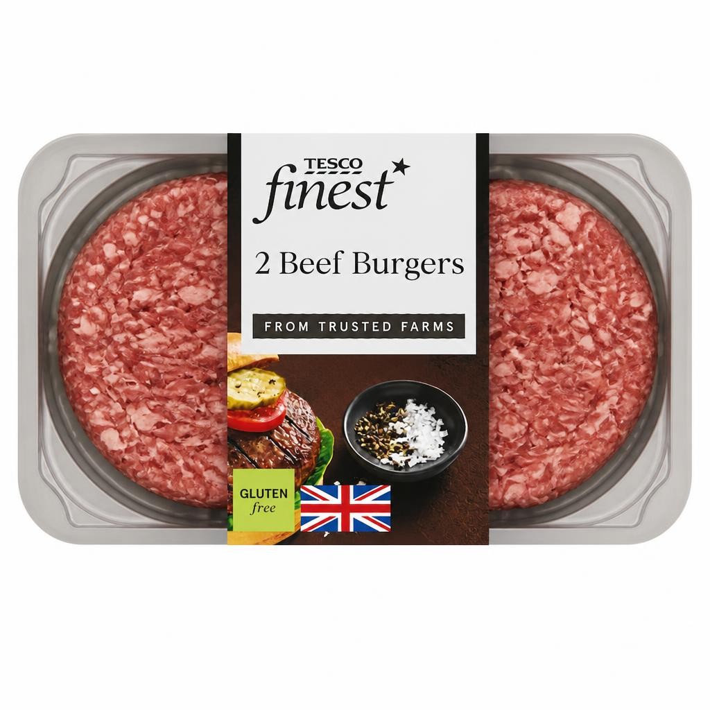 Tesco Finest 2 Beef Burgers 340g