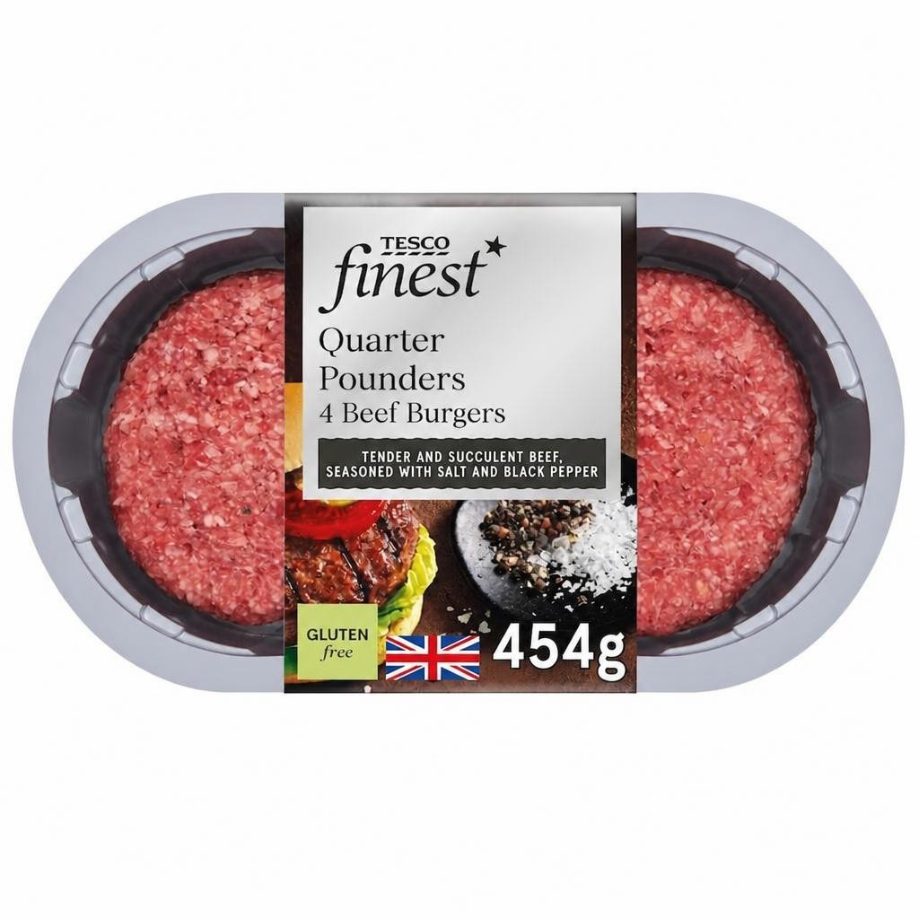 Tesco Finest Quarter Pounders 454g