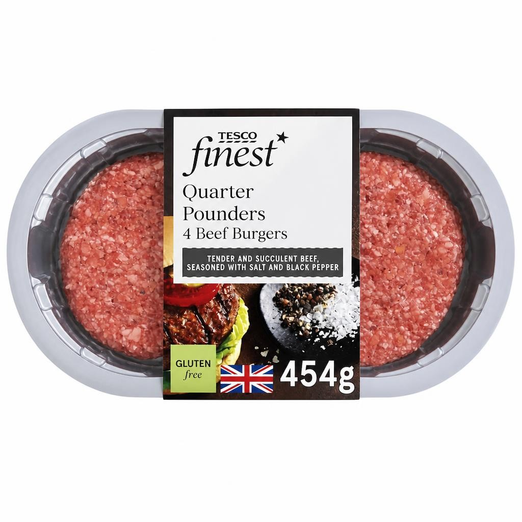 Tesco Finest Quarter Pounders 454g