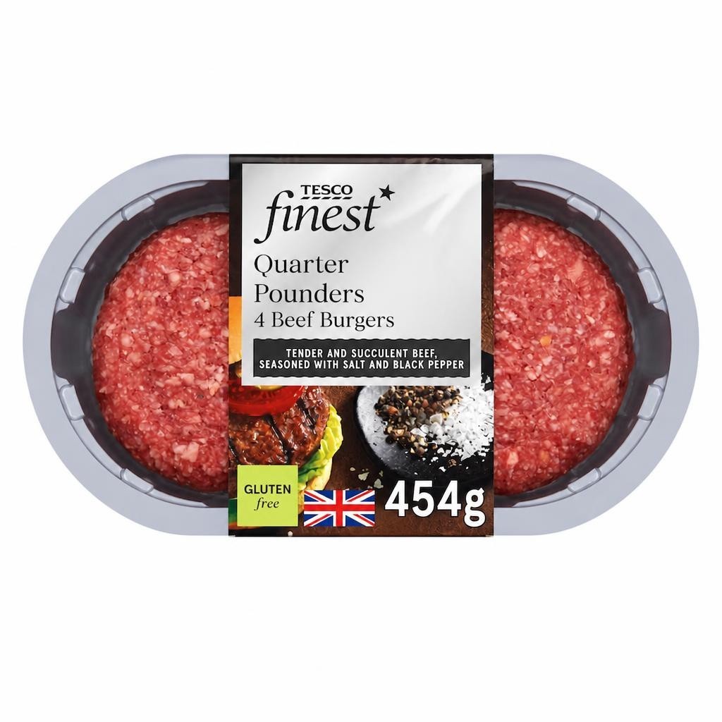 Tesco Finest Quarter Pounders 454g