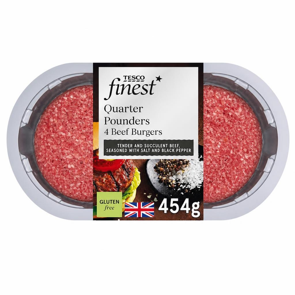 Tesco Finest Quarter Pounders 454g