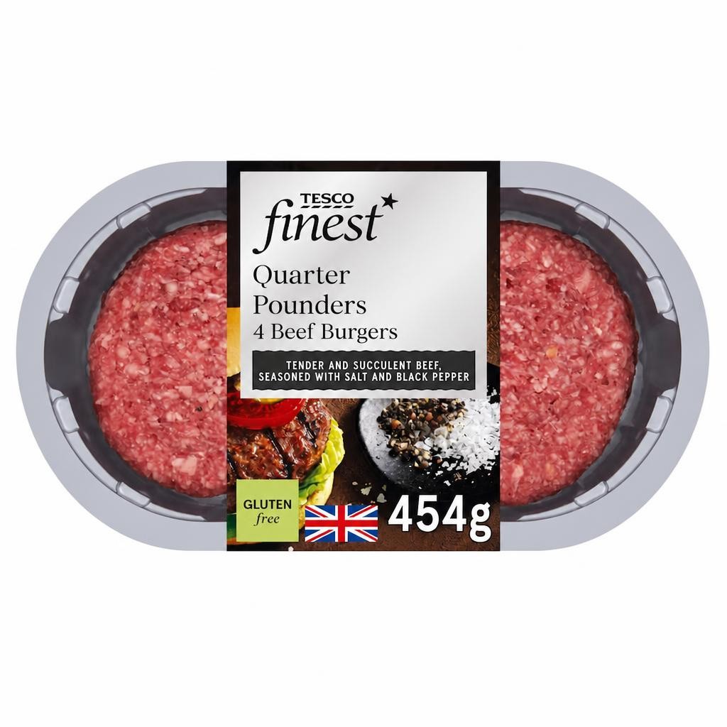 Tesco Finest Quarter Pounders 454g