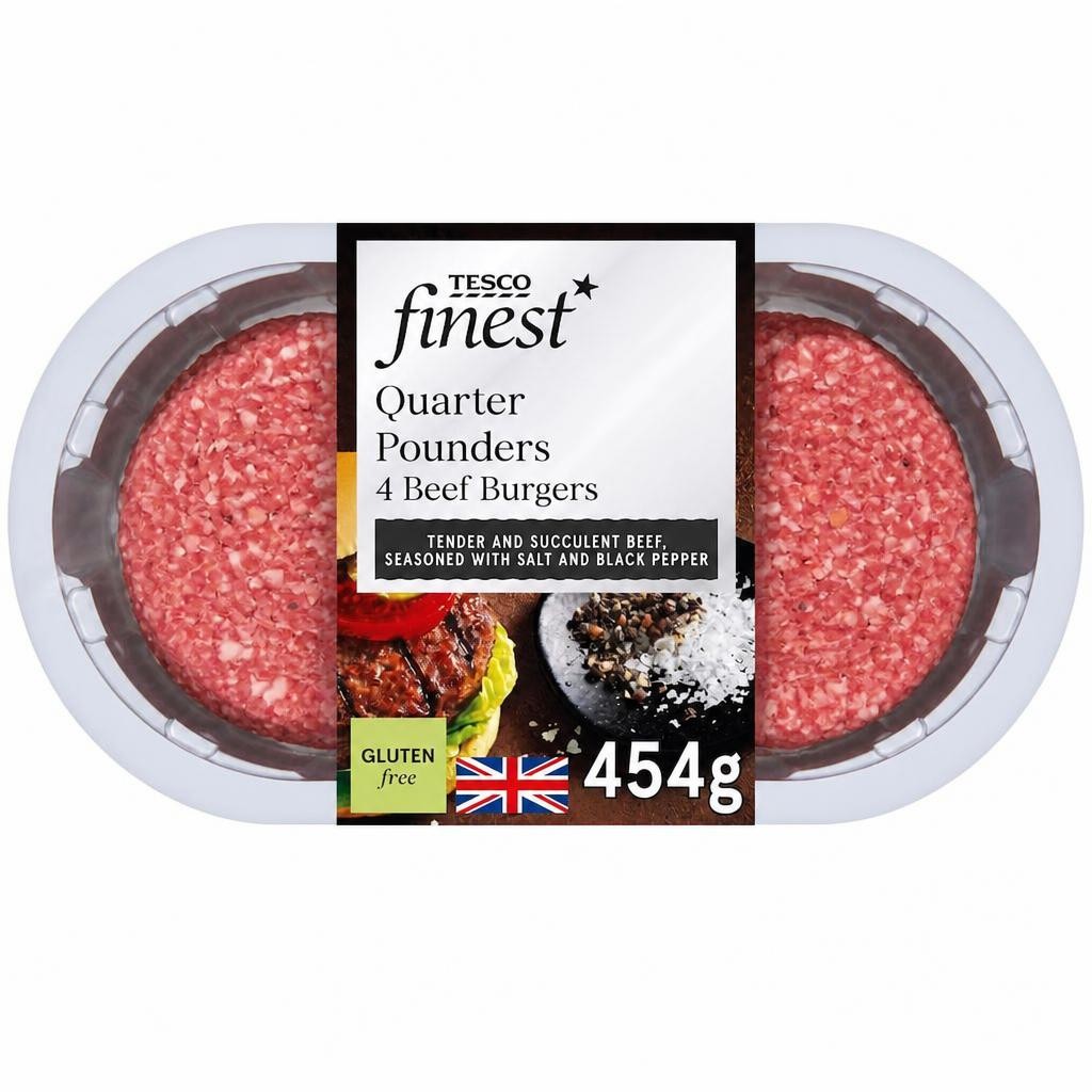 Tesco Finest Quarter Pounders 454g