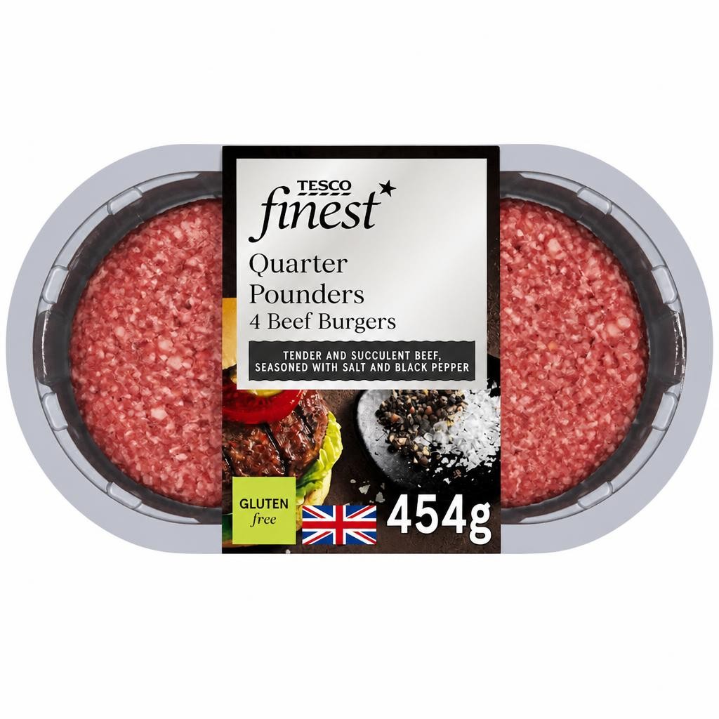 Tesco Finest Quarter Pounders 454g