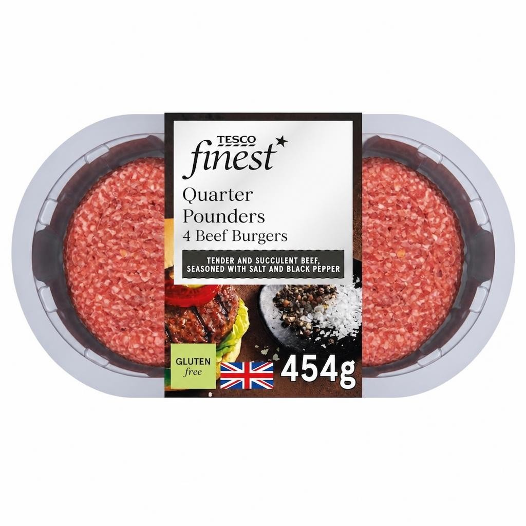 Tesco Finest Quarter Pounders 454g