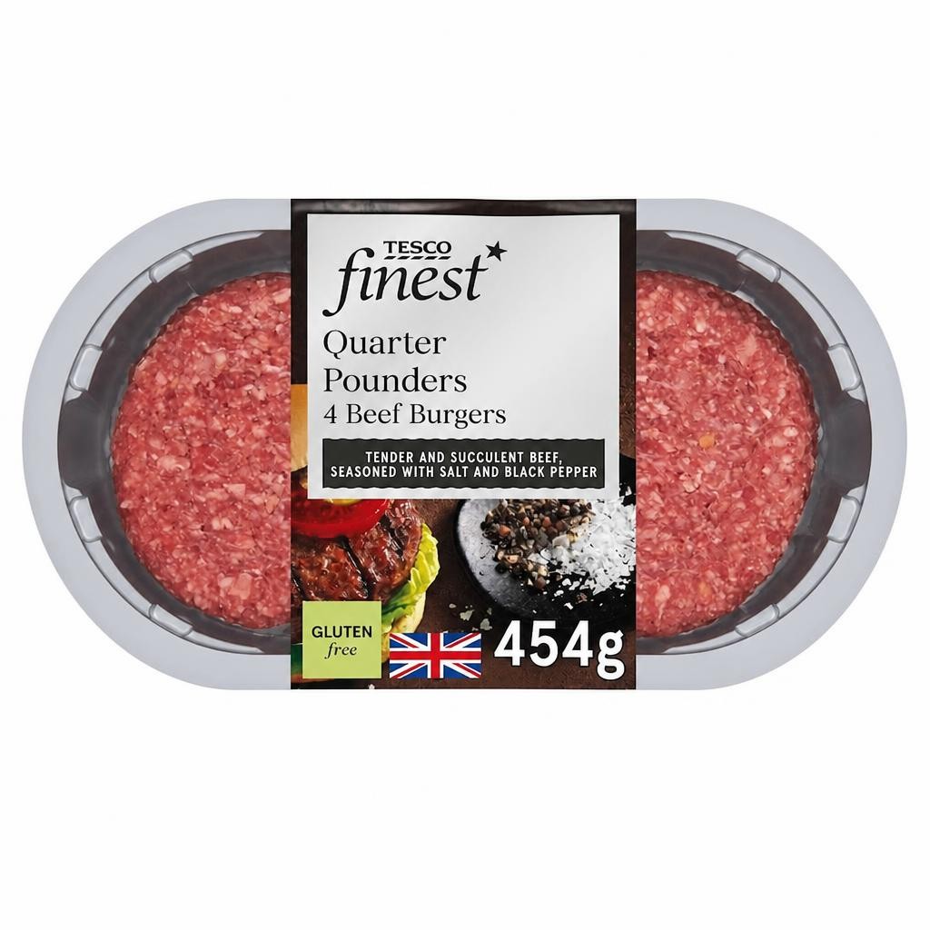 Tesco Finest Quarter Pounders 454g