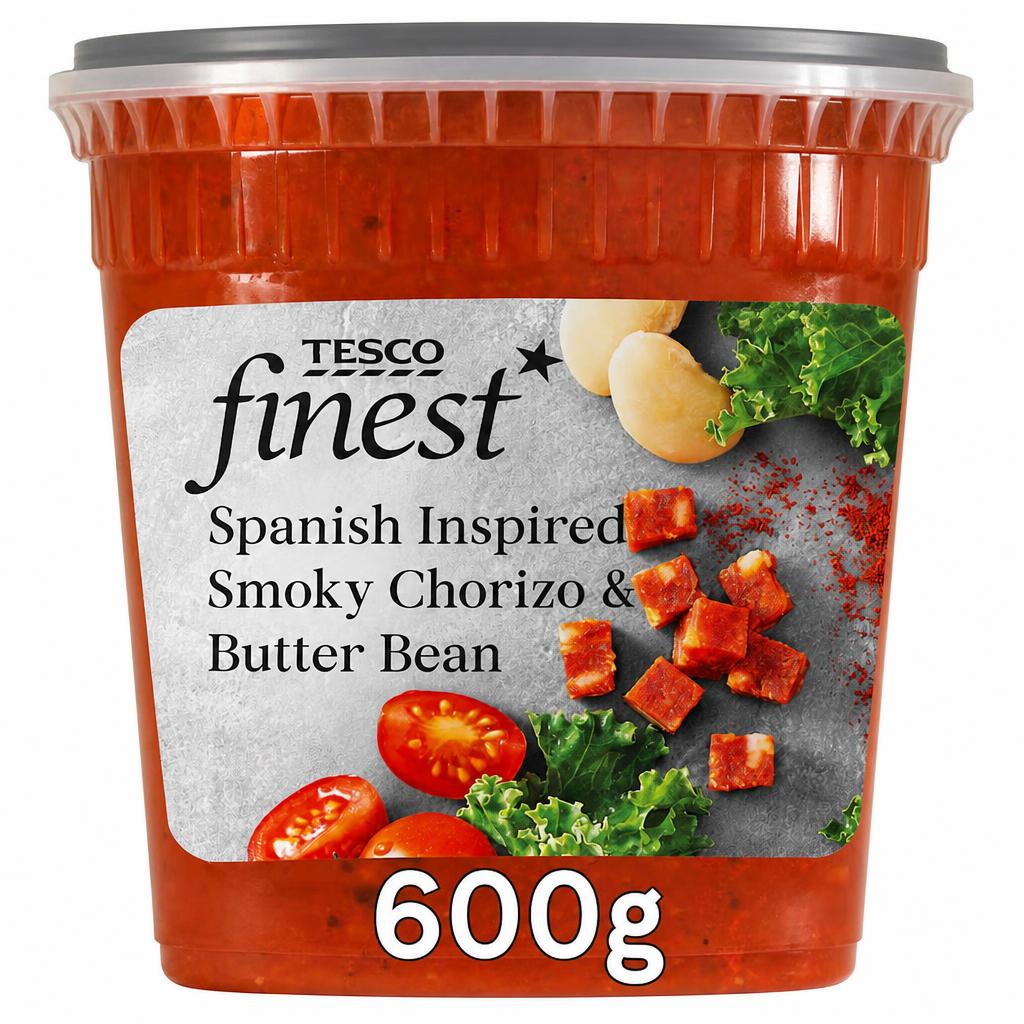 Tesco Finest Spanish Inspired Smoky Chorizo & Butterbean Soup 600g