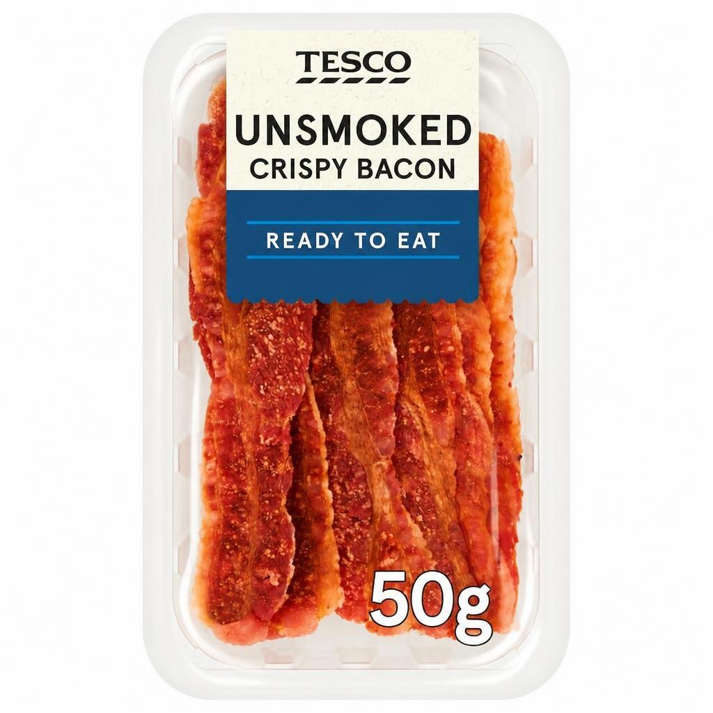 Tesco Unsmoked Crispy Bacon 50g