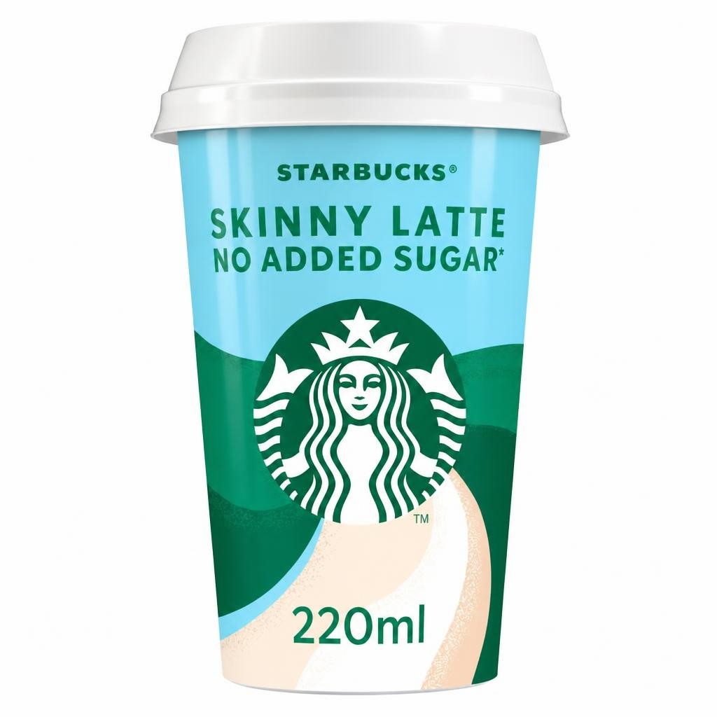 Starbucks Skinny Latte No Added Sugar Iced Coffee 220ml