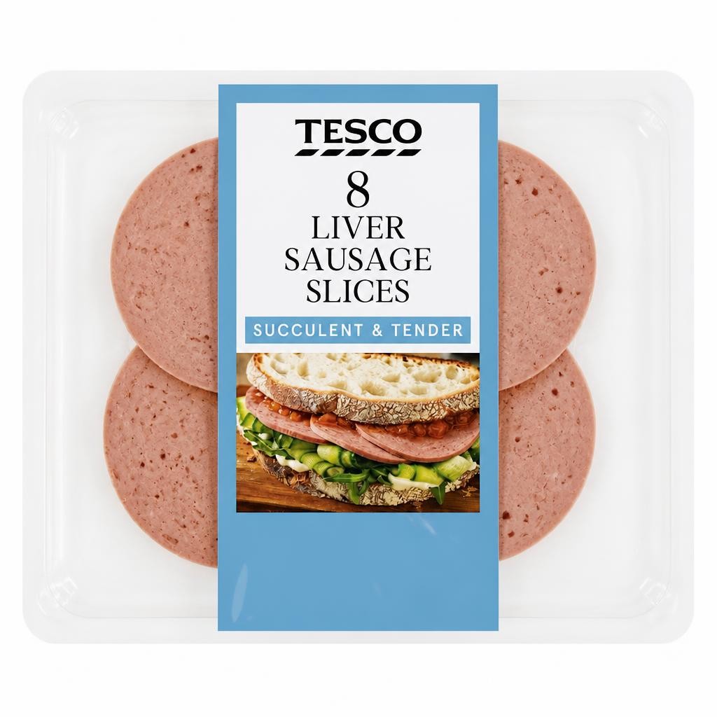 Tesco Liver Sausage Slices 8 Pack 100g