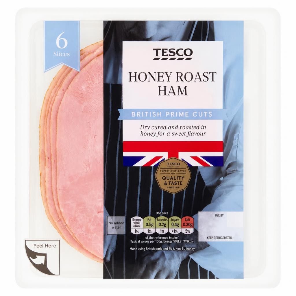Tesco Prime Cuts Honey Roast Ham 6 Slices 120g