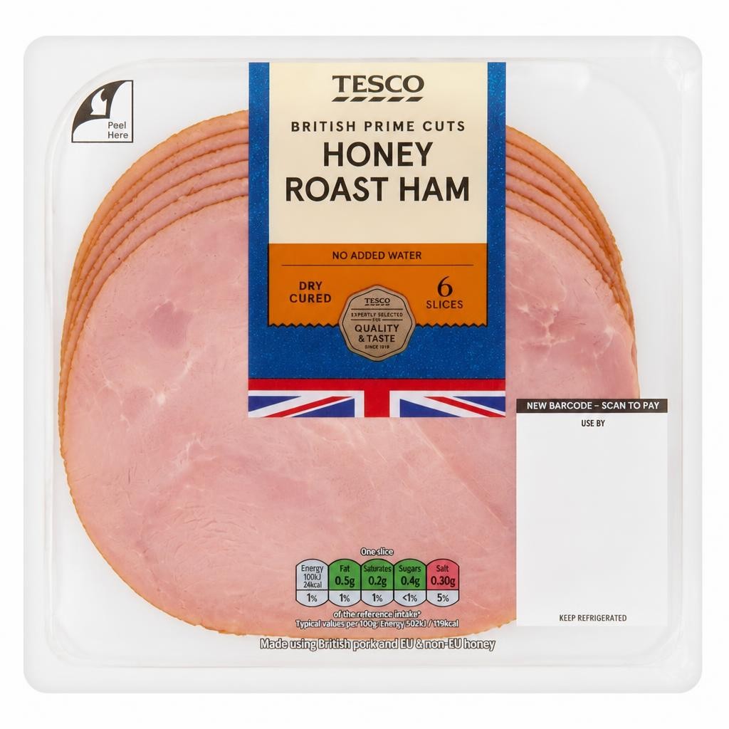 Tesco Prime Cuts Honey Roast Ham 6 Slices 120g