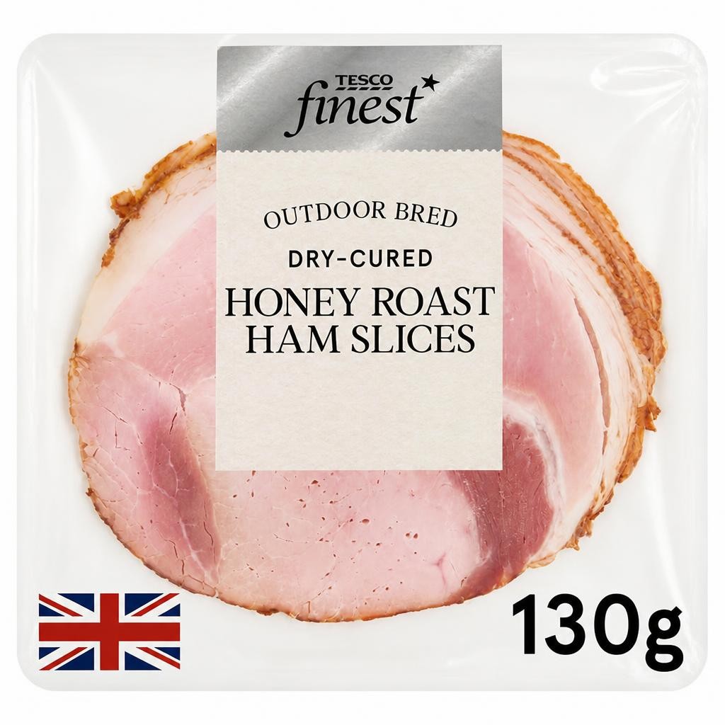 Tesco Finest Dry Cured Honey Roast Ham Slices 130g