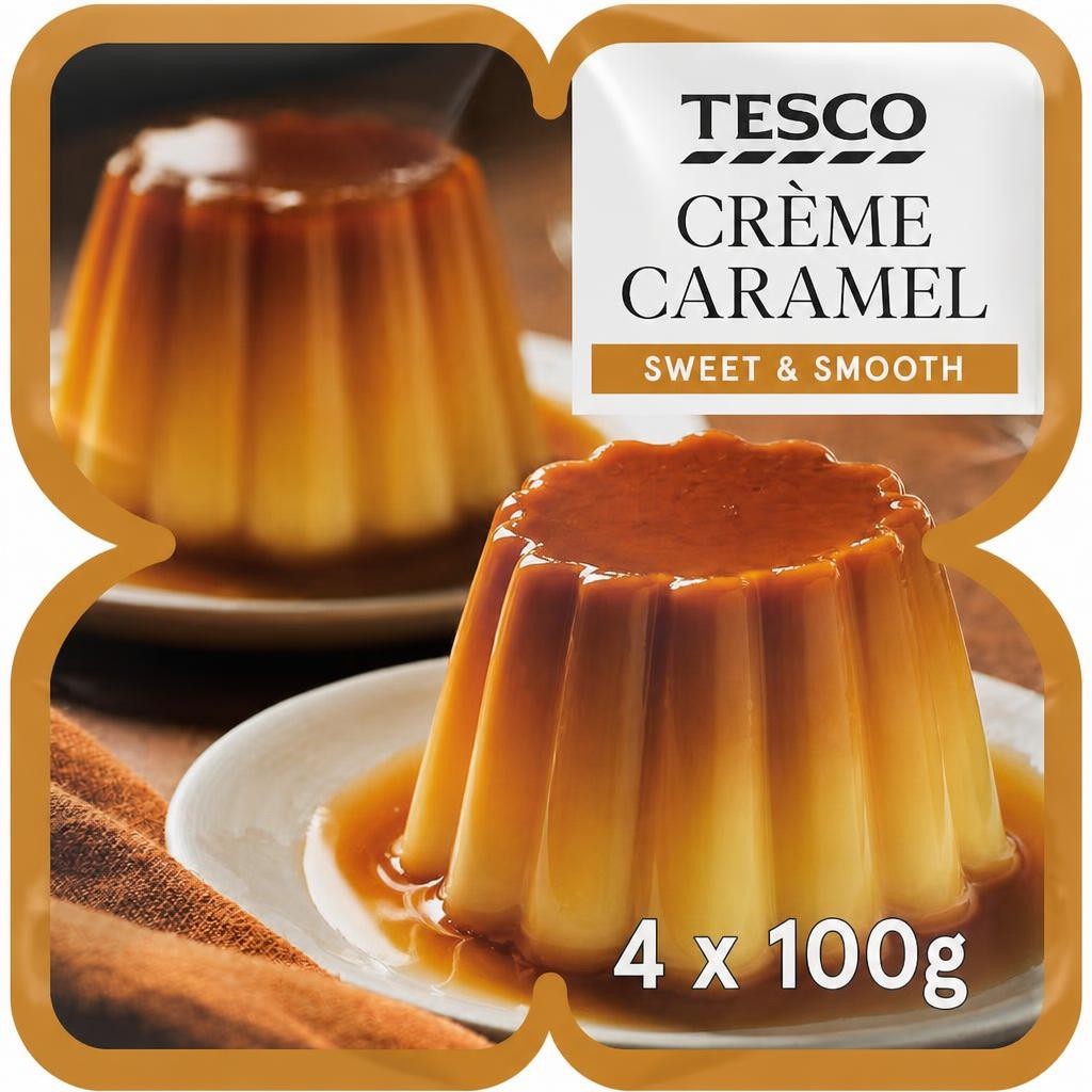 Tesco Creme Caramel 4x100g