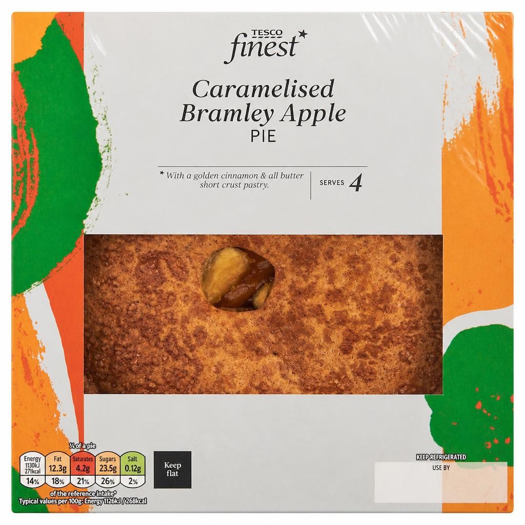 Tesco Finest Caramelised Bramley Apple Pie 465g