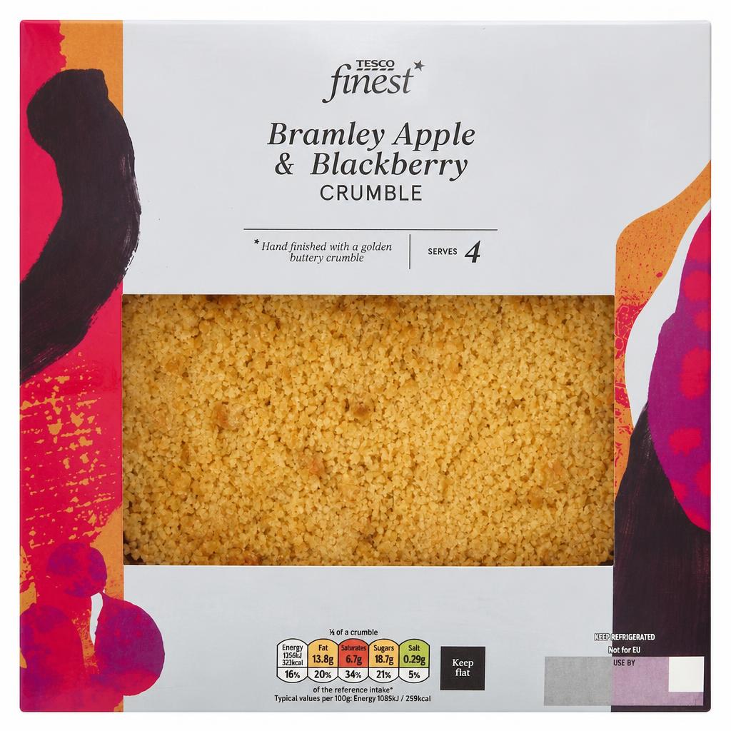 Tesco Finest Bramley Apple & Blackberry Crumble