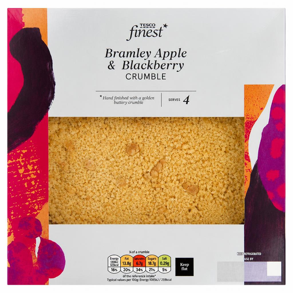 Tesco Finest Bramley Apple & Blackberry Crumble