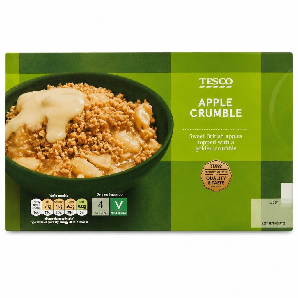 Tesco Apple Crumble 500g
