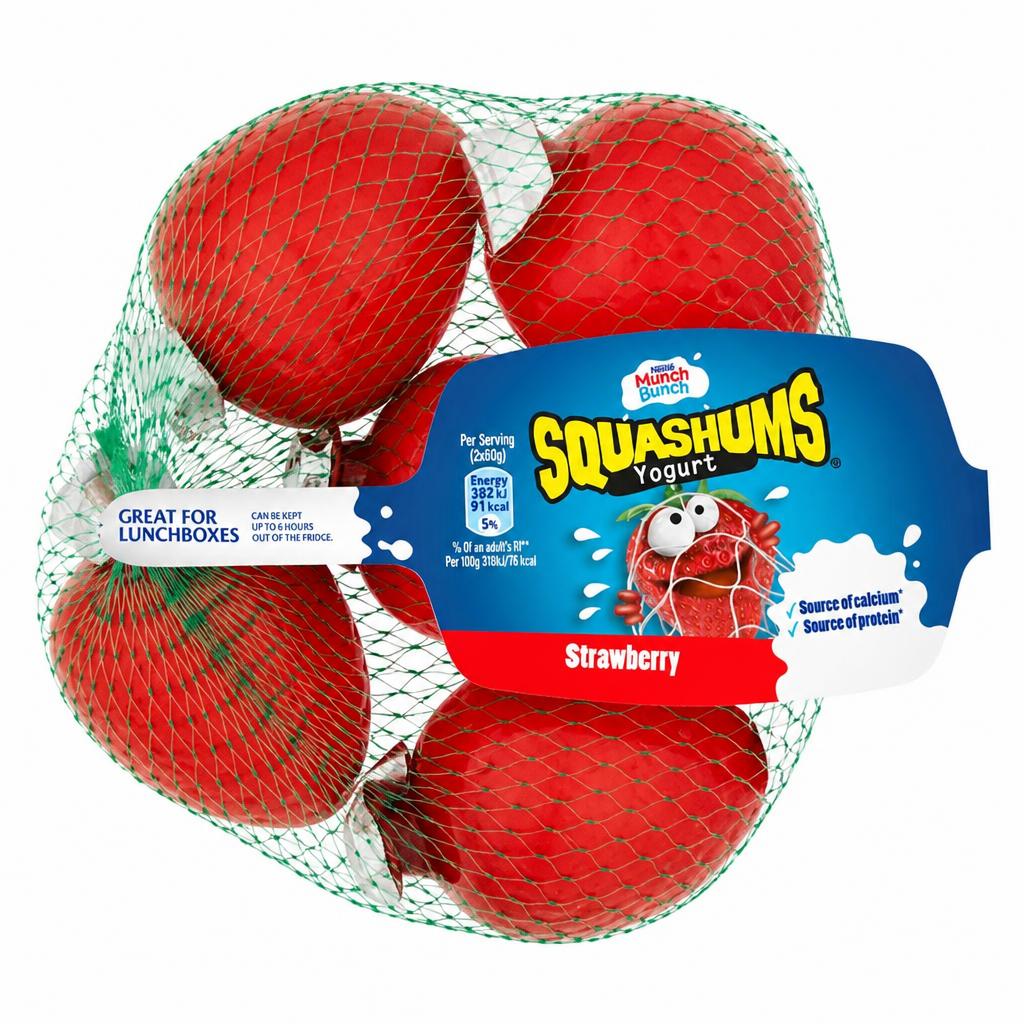 Munch Bunch Squashums Yogurt - Strawberry 5x60g