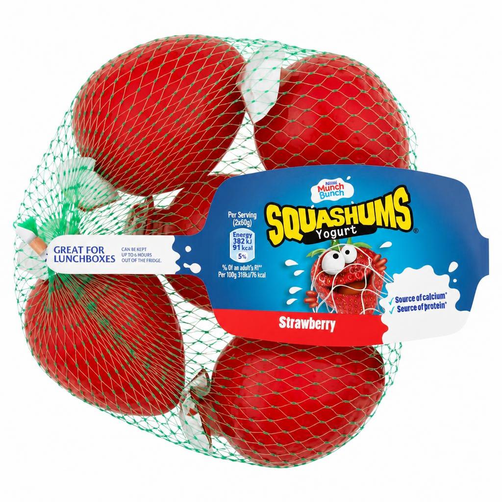 Munch Bunch Squashums Yogurt - Strawberry 5x60g