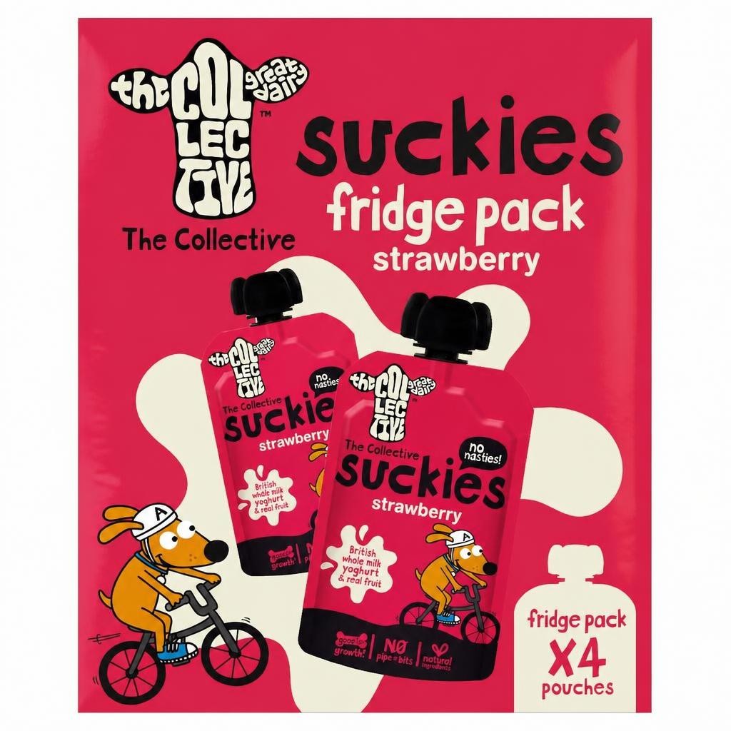 The Collective Suckies Strawberry Yogurt 4 X 90G