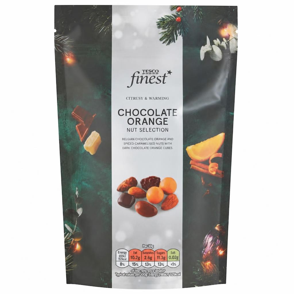 Tesco Finest Belgian Chocolate Orange Nut Selection 150g